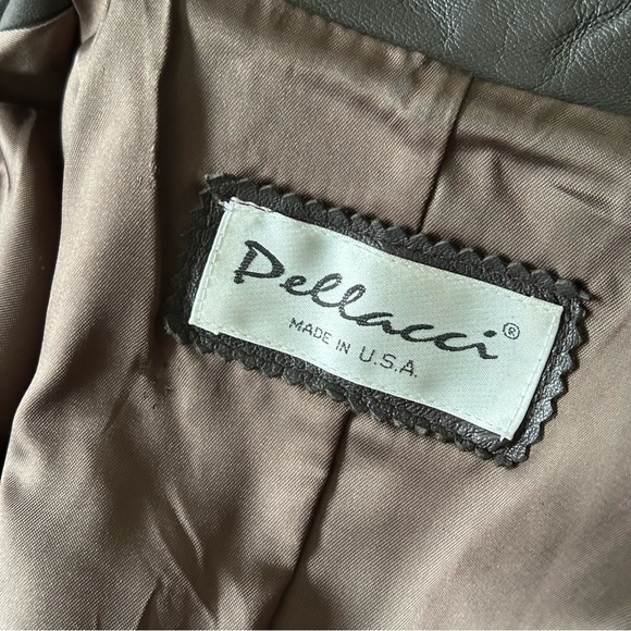 Vintage Pellacci Brown Leather Jacket - Picture 9 of 10